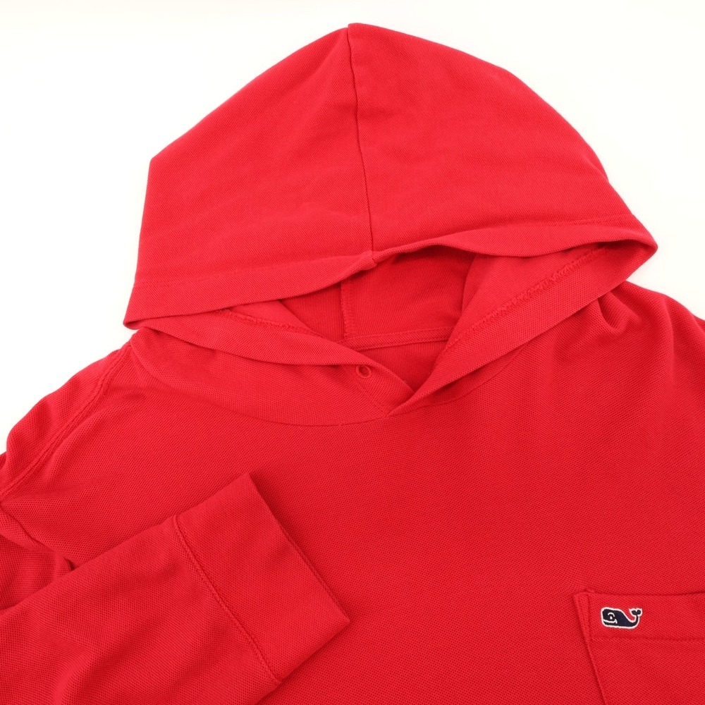 Vineyard Vines Pima Cotton Hoodie Red Long Sleeve Mens Size Large‎ No Drawstring